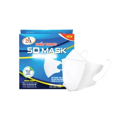 Khẩu Trang 5D Mask Nam Anh Trắng Hộp 10 Cái